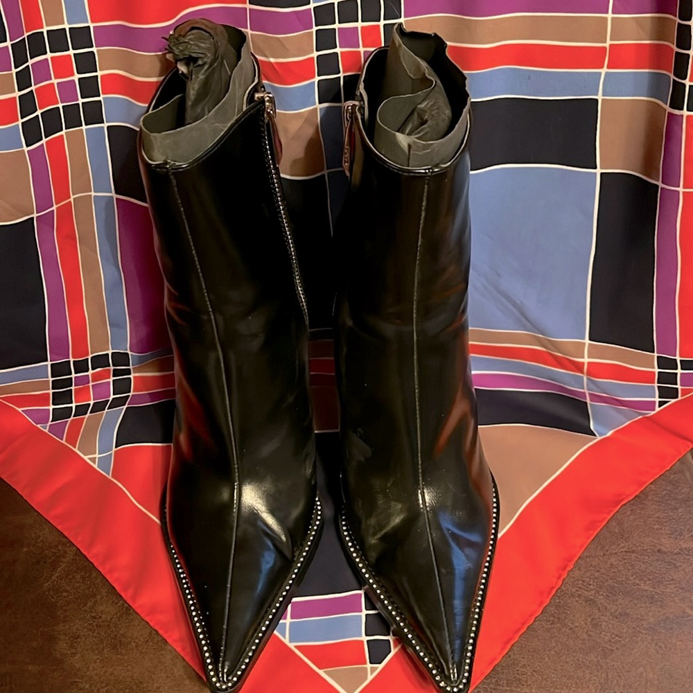Zara rhinestone-embellished ankle booties
